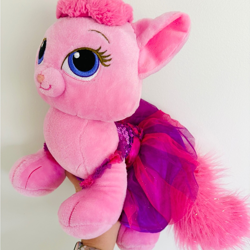 Build-A-Bear Disney Palace Pets Princess Aurora Pink Kitty with dress